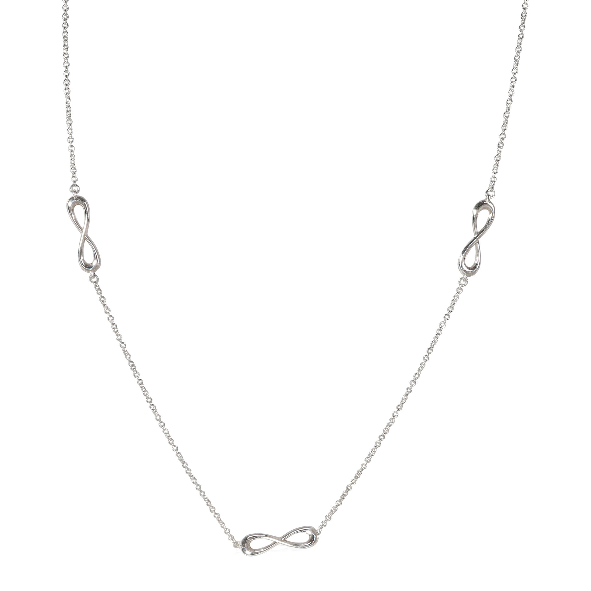 TIFFANY & CO. Endless Infinity Station Necklace in Sterling Silver