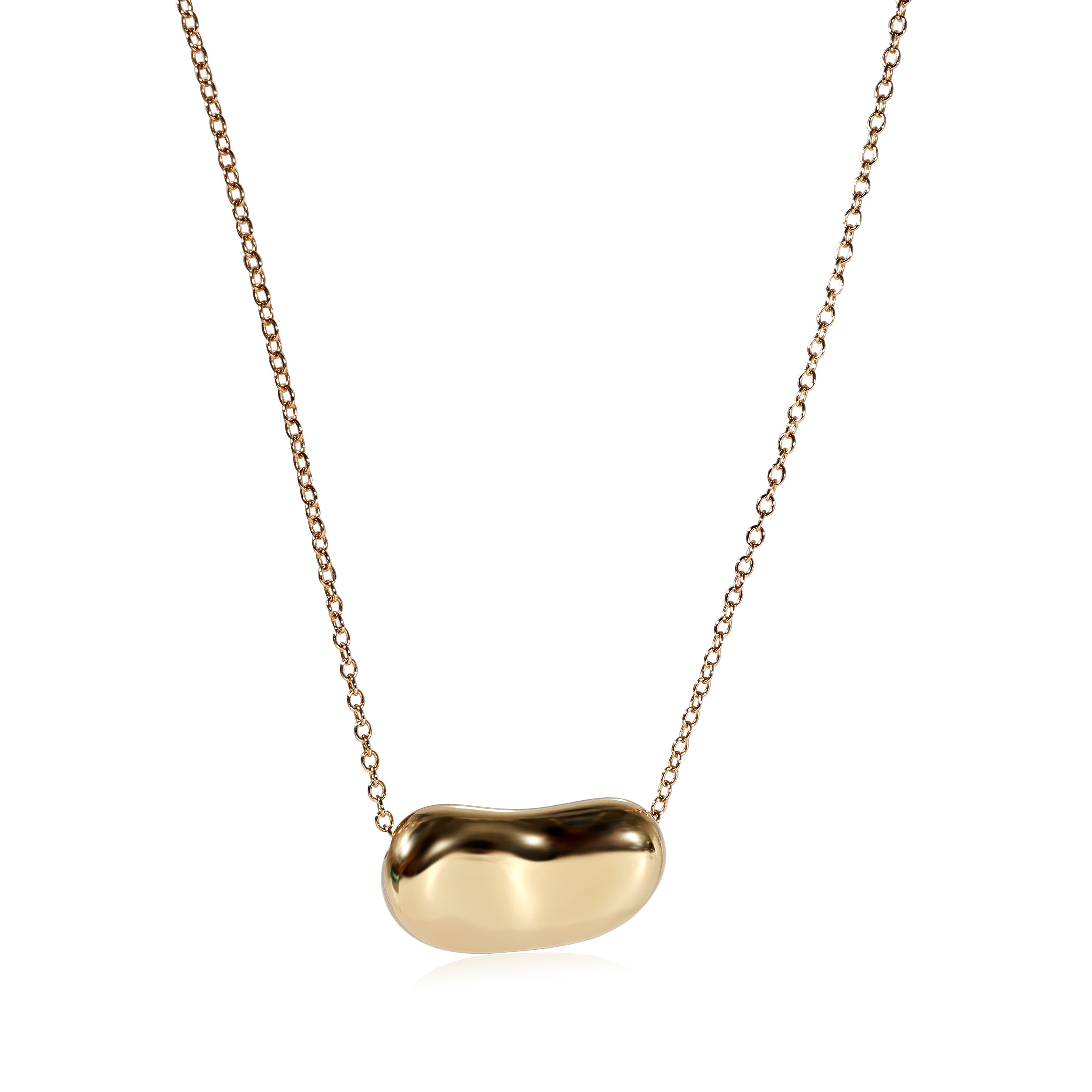 Tiffany bean store necklace rose gold