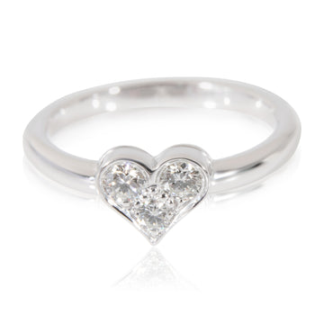 TIFFANY & CO. Diamond Heart Ring in Platinum 0.17 CTW