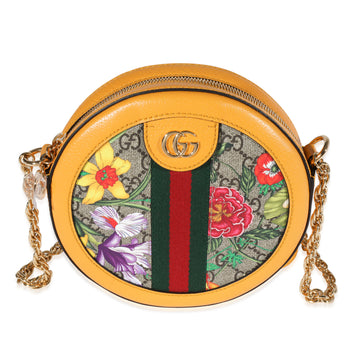 GUCCI Flora Ophidia Mini Round Shoulder Bag