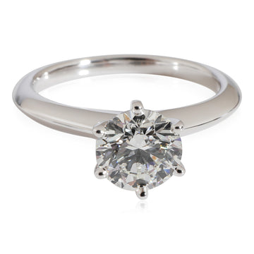 TIFFANY & CO. 6 Prong Setting Diamond Solitaire Ring in Platinum