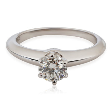 TIFFANY & CO. Diamond Solitaire Engagement Ring in Platinum G VVS2 0.50 CT