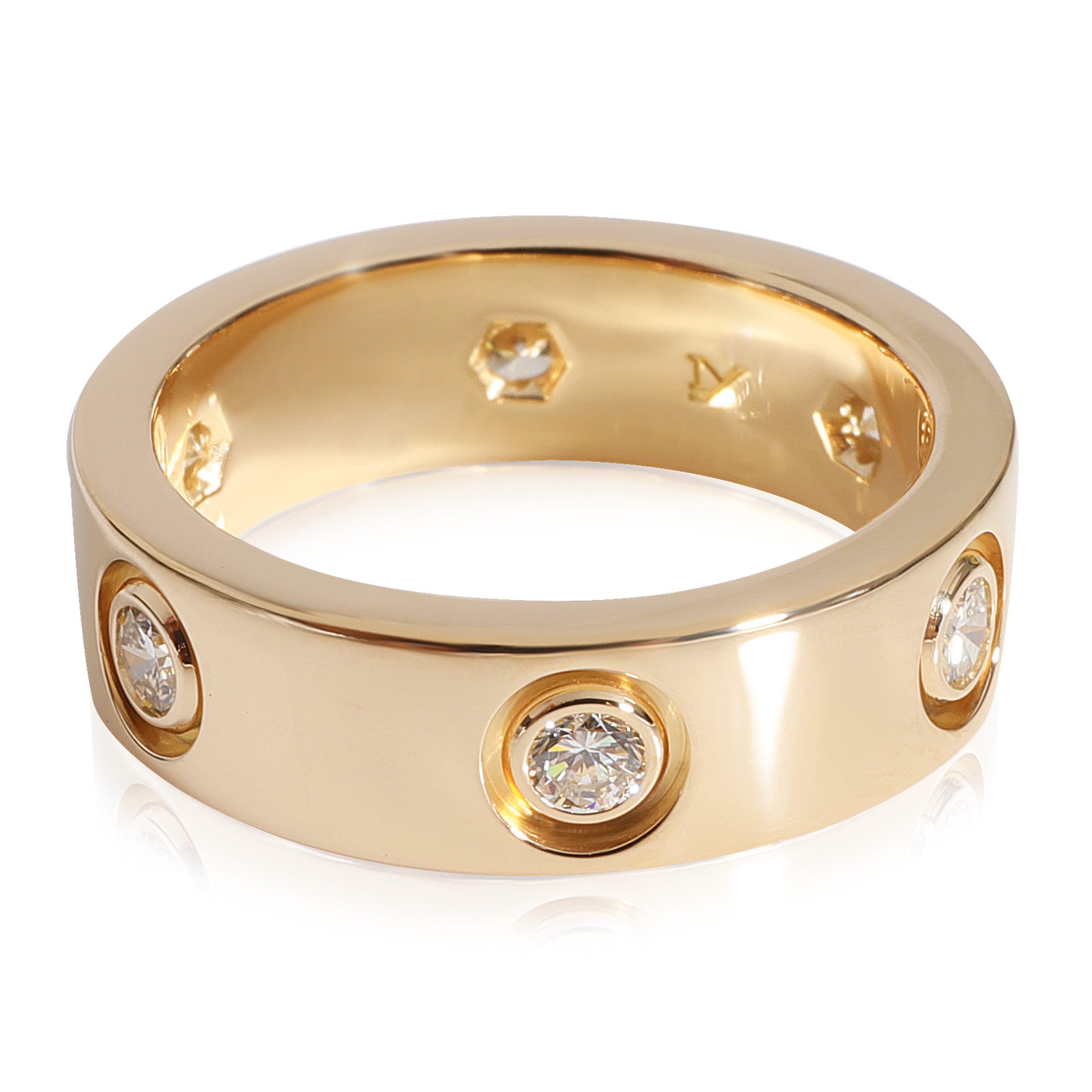 Cartier love ring yellow gold outlet diamonds