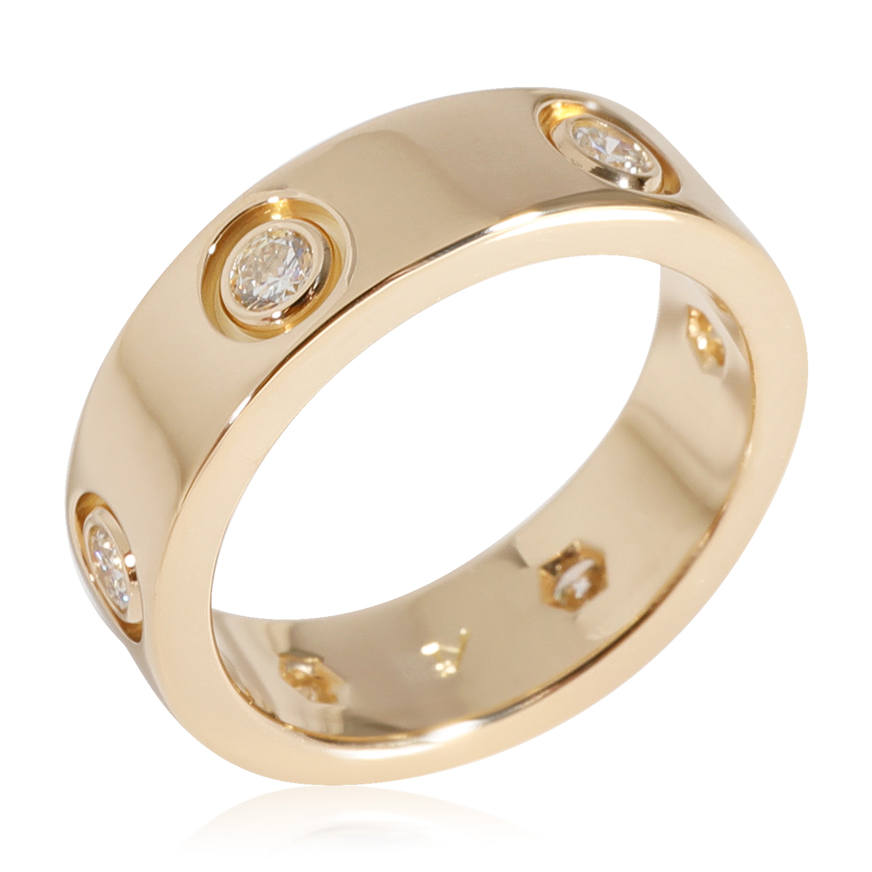 CARTIER Love 6 Diamond Ring in 18k Yellow Gold 0.46 CTW