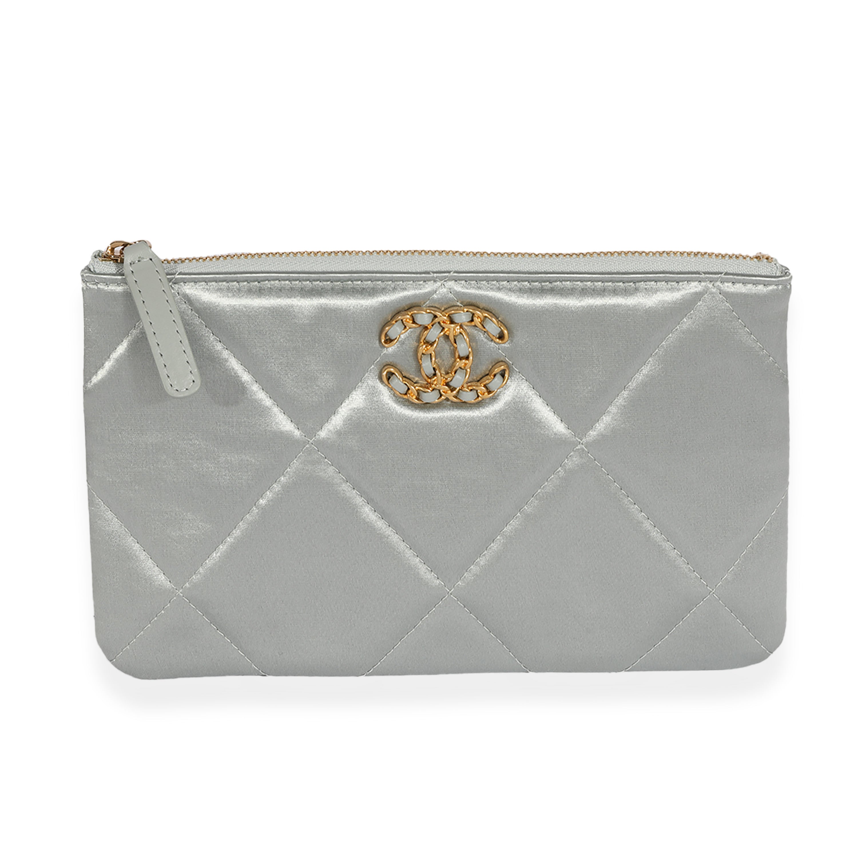 Chanel grey discount purse