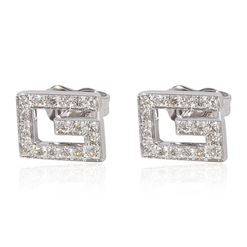 GUCCI Diamond G Stud Earrings in 18k White Gold 0.15 CTW