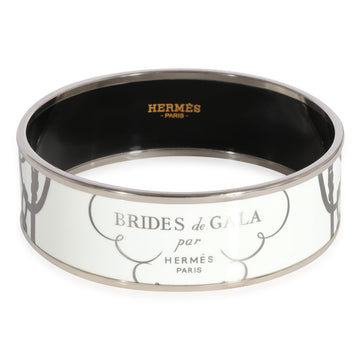 HERMES Plated Brides de Gala Shadow Enamel Bracelet [62MM]
