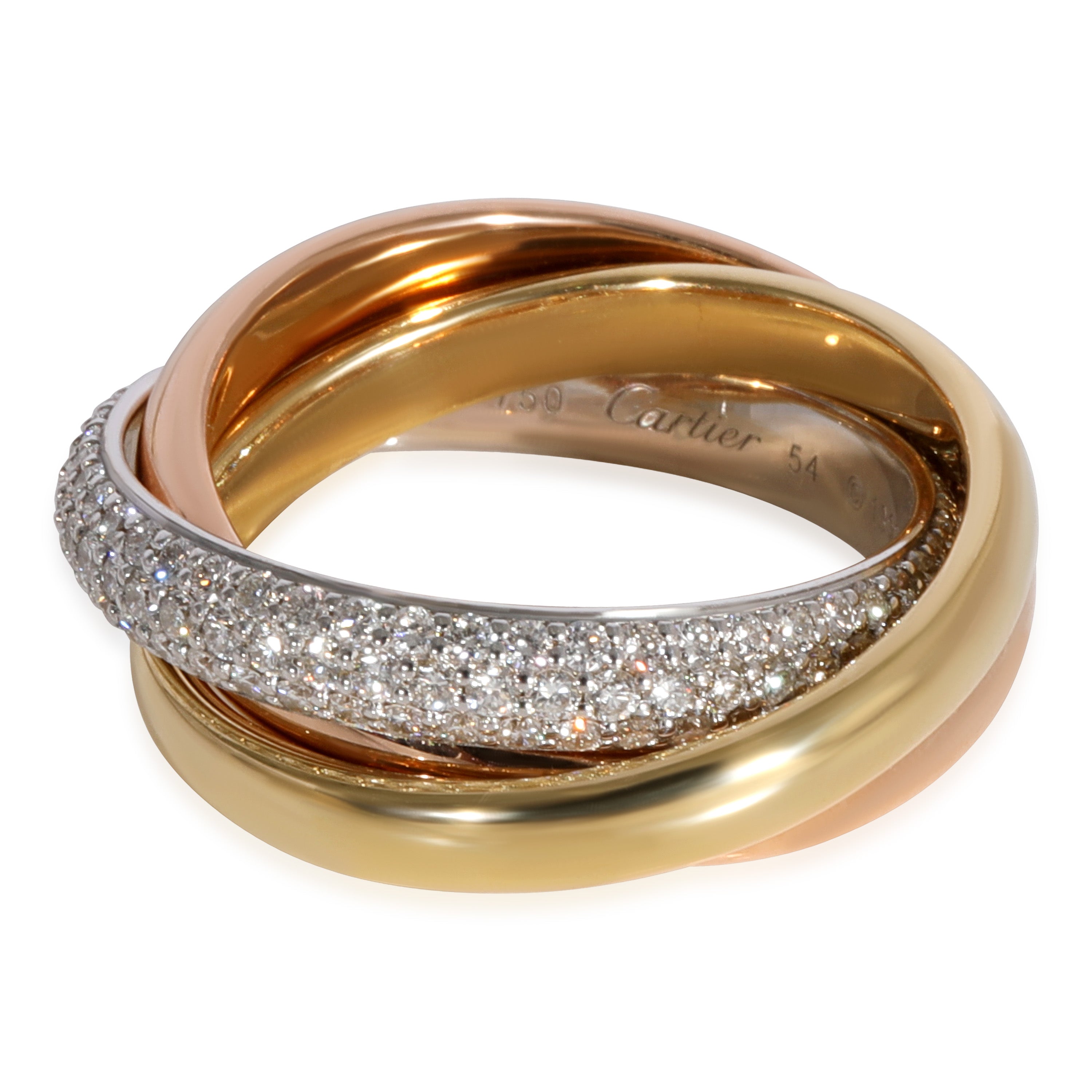 Cartier trinity outlet 3 gold ring