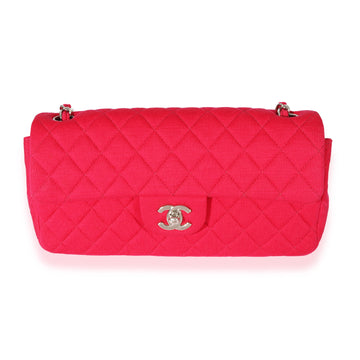 CHANEL Pink Jersey East West Flap