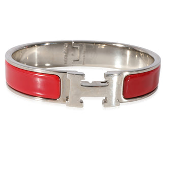 HERMES Clic H in Rouge Palladium Plated