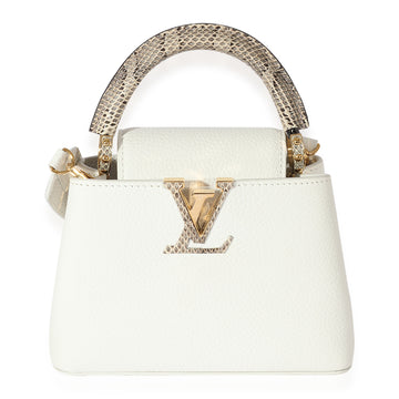 LOUIS VUITTON Snow White Taurillon & Python Mini Capucines