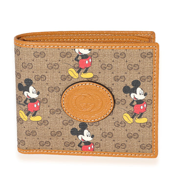 GUCCI x Disney Vintage GG Supreme Mickey Mouse Bifold Wallet