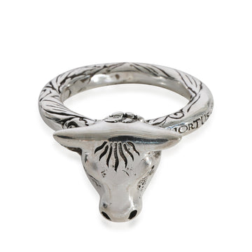 GUCCI Anger Forrest Bull Head Ring in 925 Sterling Silver