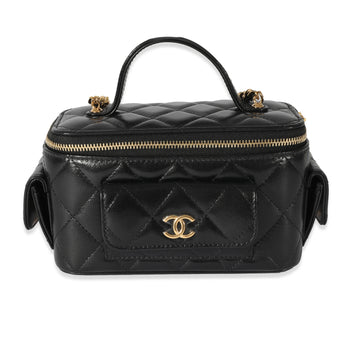 CHANEL 22K Leather Vanity With Chain