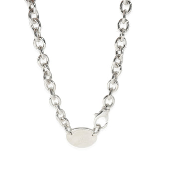 TIFFANY & CO. Return To Tiffany Oval Tag Necklace in Sterling Silver