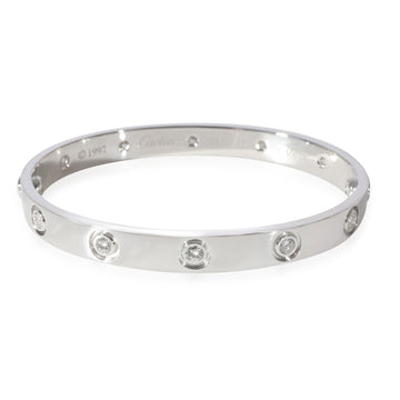 CARTIER LOVE 10 Diamond Bracelet in 18k White Gold 0.96 CTW