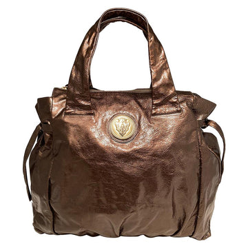 GUCCI Bronze Patent Leather Hysteria Bag