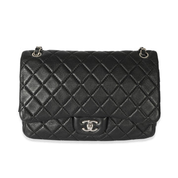 CHANEL Black Leather Casual Journey Flap Bag