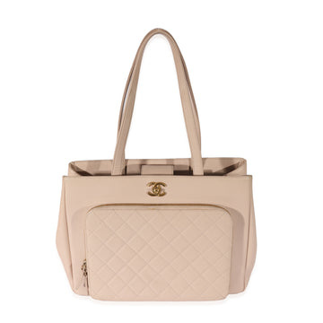 CHANEL Beige Caviar Large Business Affinity Tote