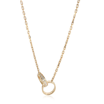 CARTIER Interlocking Circle Love Necklace With Diamonds 0.22 CTW