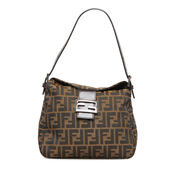 FENDI Zucca Double Flap Shoulder Bag