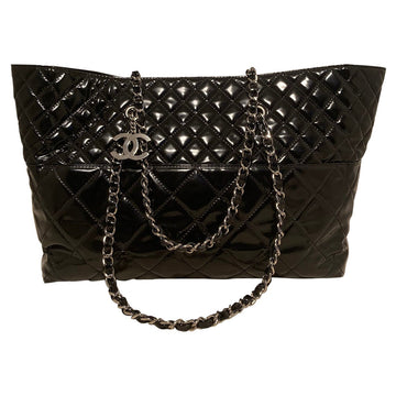 CHANEL Black Patent In the Business Tote