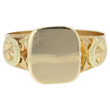 French 19th Century 18 Karat Yellow Gold Signet Ring