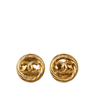 CHANEL CC Clip On Earrings Costume Earrings