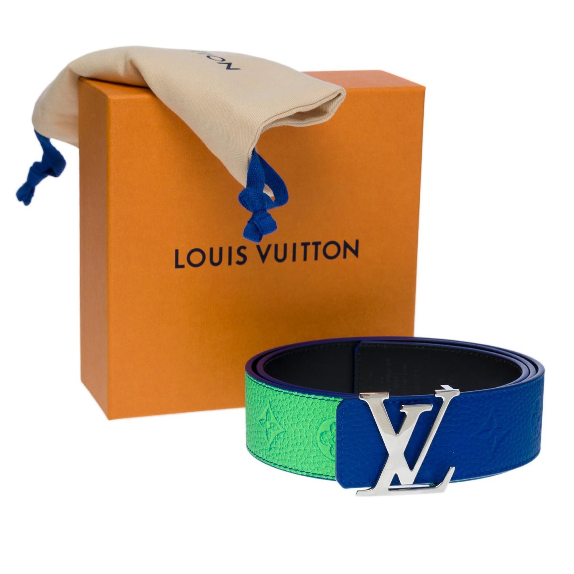 Louis Vuitton LV Initiales Reversible Belt in Black Leather ref