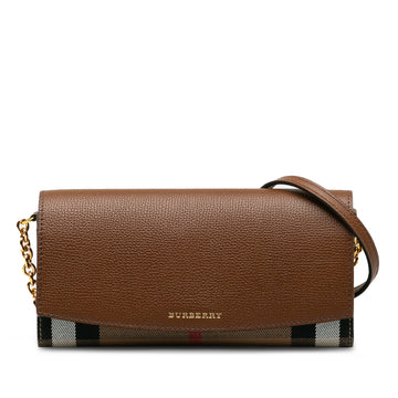 BURBERRY House Check Henley Wallet on Chain Crossbody Bag