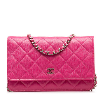 CHANEL Classic Caviar Wallet On Chain Crossbody Bag