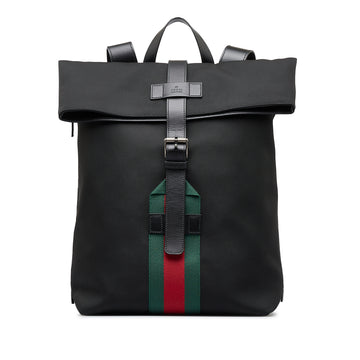 GUCCI Techno Web Fold Over Backpack