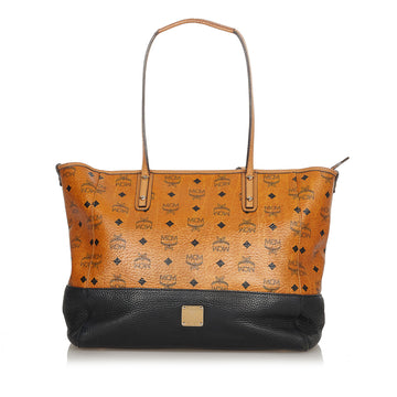 MCM Visetos Leather Tote Bag