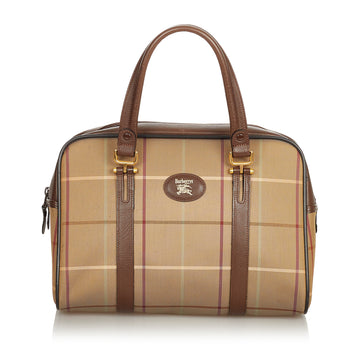 Burberry Plaid Canvas Handbag