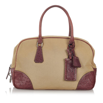 Prada Canapa Bauletto Canvas Handbag