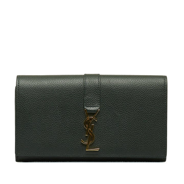 SAINT LAURENT Monogram Leather Long Wallet Long Wallets