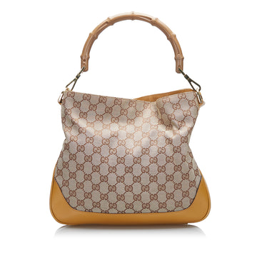 Gucci Bamboo GG Canvas Web Satchel