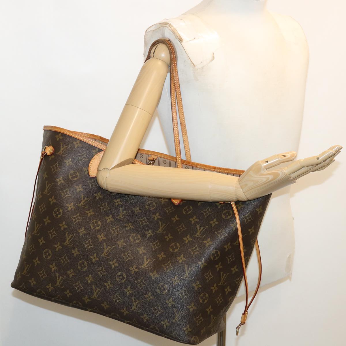 Shop Louis Vuitton NEVERFULL Unisex Leather Elegant Style Shoulder Bags  (M46786) by からんからん