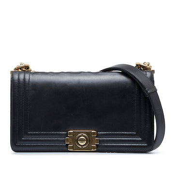 CHANEL Medium Lambskin Boy Reverso Shoulder Bag