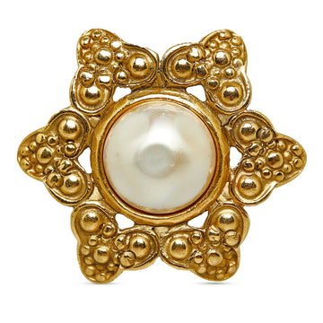 CHANEL Faux Pearl Brooch Costume Brooch