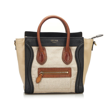 Celine Luggage Tote Tricolor Satchel