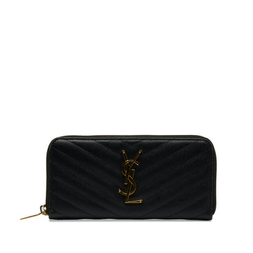 SAINT LAURENT Monogram Zip Around Long Wallet Long Wallets