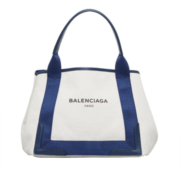 BALENCIAGA Navy Cabas S Tote Bag