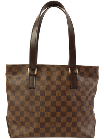 LOUIS VUITTON 2006 Made Canvas Damier Tote Bag Brown