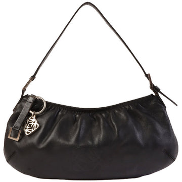 LOEWE Anagram Embossed Charm Top Handle Bag Black
