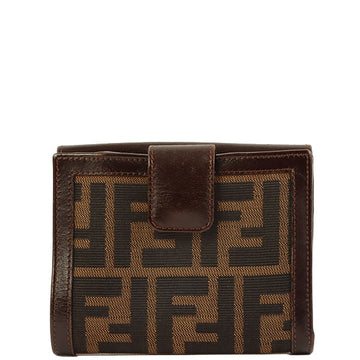 FENDI Ff Zucca Pattern Wallet Brown