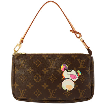 LOUIS VUITTON 2004 Made Takashi Murakami Collaboration Monogram Pochette Accessoires Brown