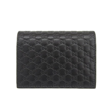 Gucci micro sima leather folio wallet coin case black