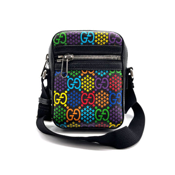 GUCCI Crossbody Shoulder Bag GG Psychedelic PVC Black/Multicolor Unisex 598103