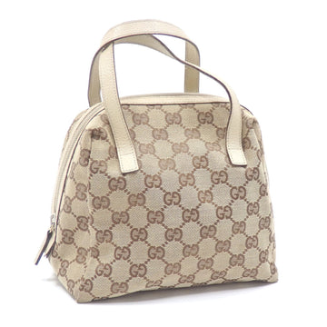 Gucci handbag ladies beige brown GG canvas leather 124542